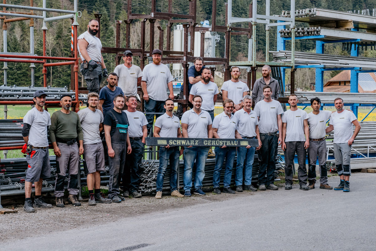 	Das Team der Schwarz Gerüstbau AG – Fachkräfte aus Planung, Montage und Administration